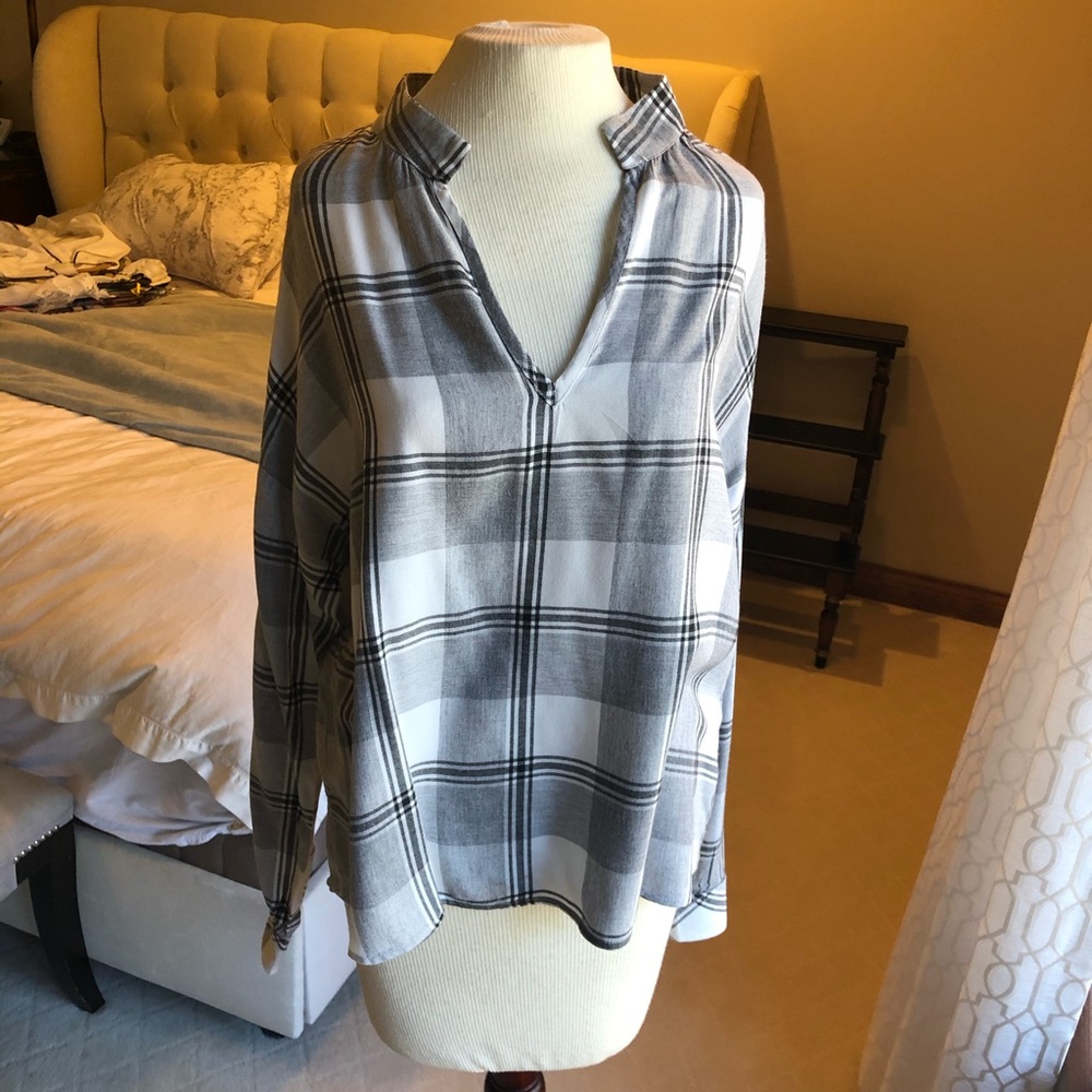 Bella Dahl plaid top - worn once!  Perfect!